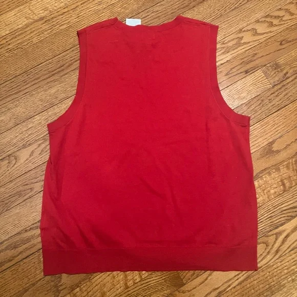 J.Crew Classic Cotton Sweater Shell Vest in Red XL - Picture 2 of 6